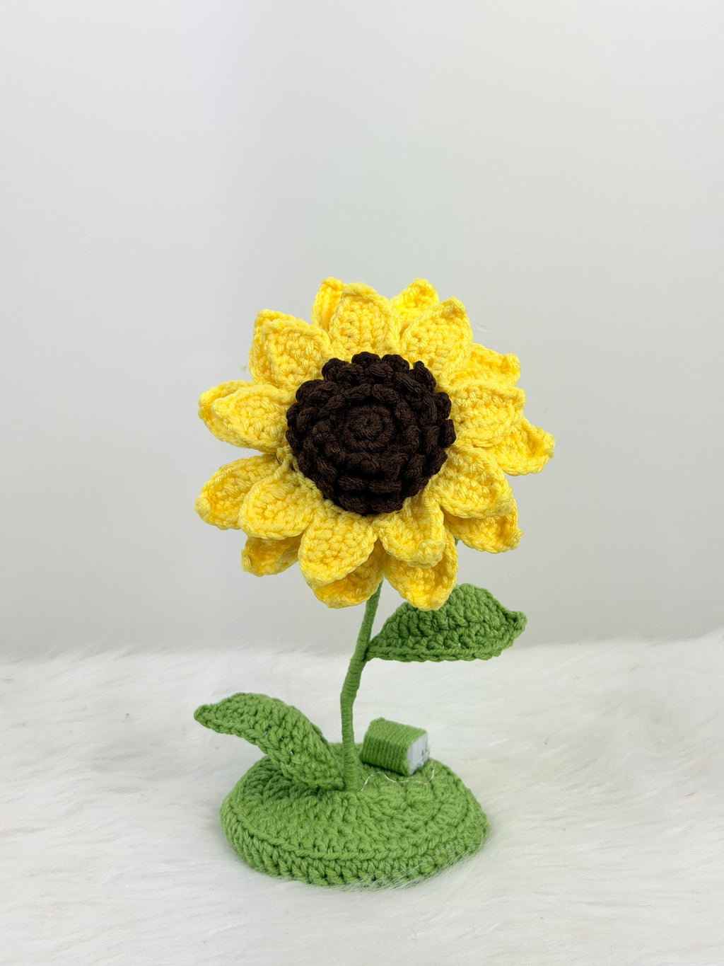 Sunflower stand with lights